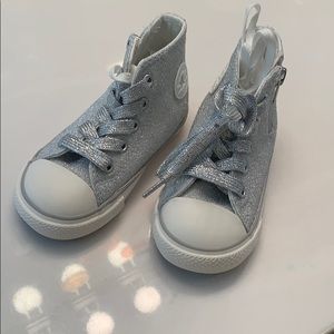 Silver Sparkle Toddler Converse